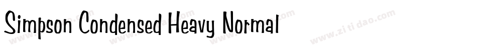 Simpson Condensed Heavy Normal字体转换